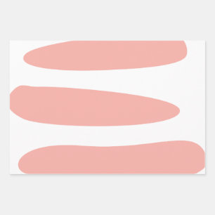 Peach and white Abstract Wrapping Paper Sheet