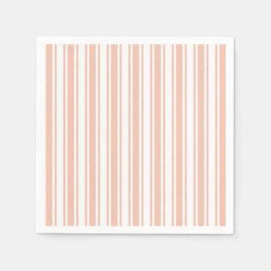 Peach and white candy stripes napkin
