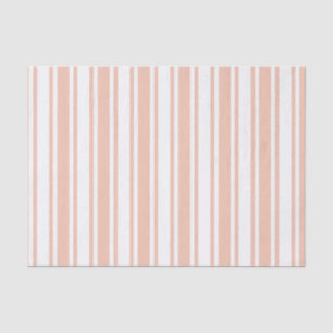 Peach and white candy stripes tissue paper
