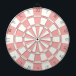 Peach And White Dartboard<br><div class="desc">Peach And White Dart Board</div>