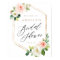 Peach and White Floral Bridal Shower Welcome Sign