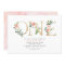 Peach and White Floral First Birthday Invitation