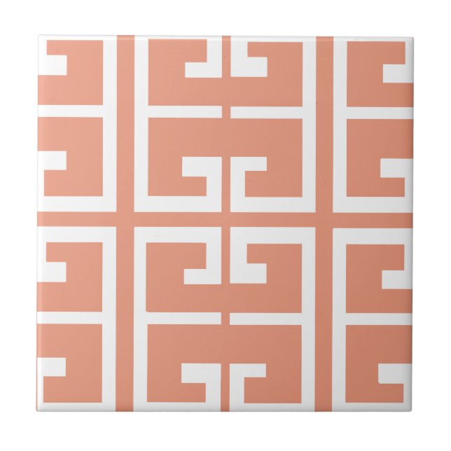 Peach and White Tile (Front)