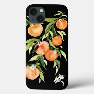 Peach apricot summer fruit watercolor iPhone 13 case