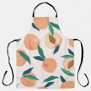 Peach Apricot: Tropical Seamless Pattern. Apron
