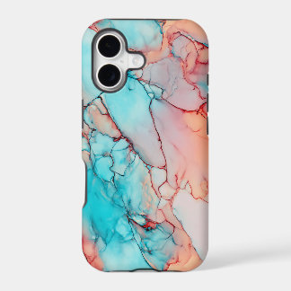 Peach Aqua Alcohol Ink Marble