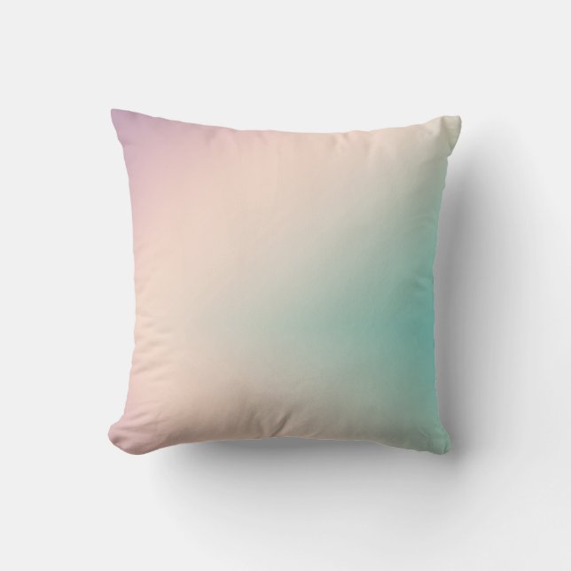 Peach Aqua Tie Dye Ombre Cushion (Front)