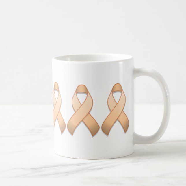 Peach Awareness Ribbon Mug (Right)