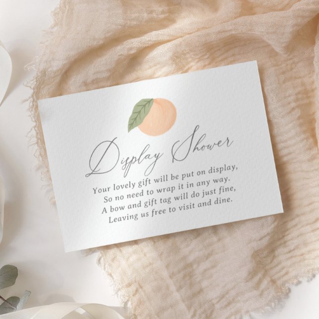Peach Baby Shower Display Shower Enclosure Card (Creator Uploaded)