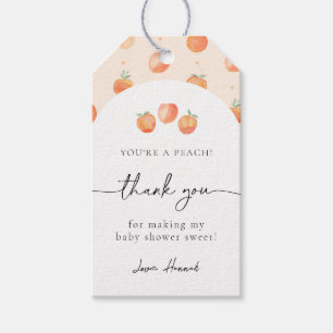 Peach Baby Shower Favour Tags