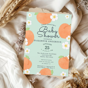 Peach Baby Shower Invitation
