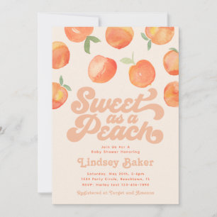 Peach Baby Shower Invitation   Little Peach