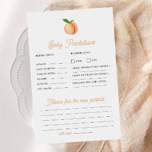 Peach Baby Shower Prediction & Advice Game