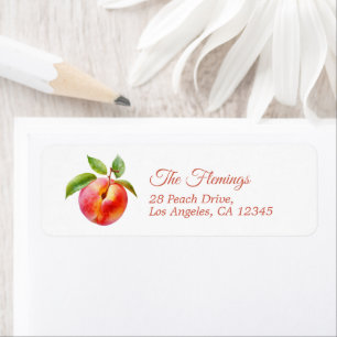 Peach Baby Shower  Return Address Label