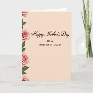 Peach Background Mothers Card