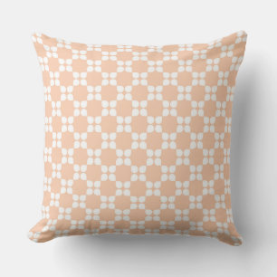 Peach Backgrounds with Circular Pattern Cushion