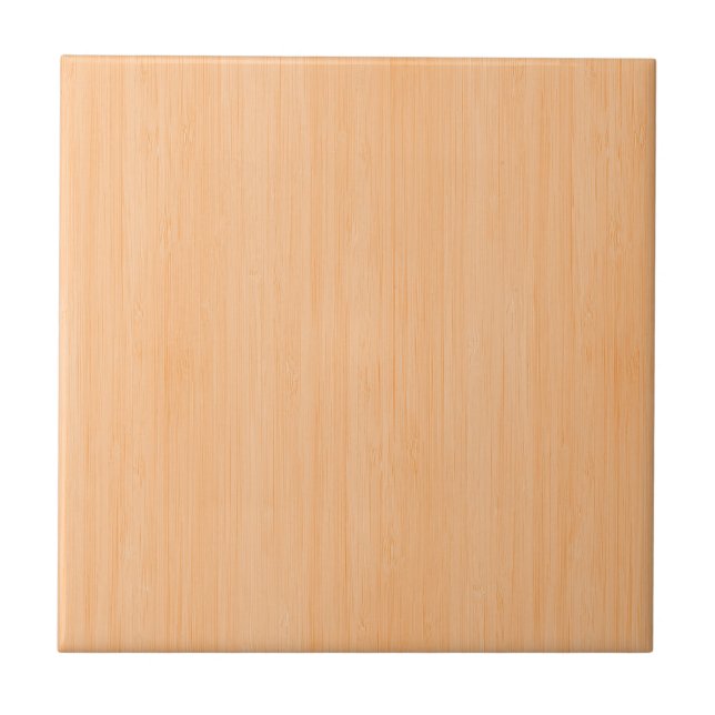 Peach Bamboo Wood Grain Look Ceramic Tile (Front)