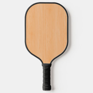 Peach Bamboo Wood Grain Look Pickleball Paddle