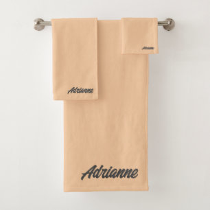 Peach Bath Towel Set