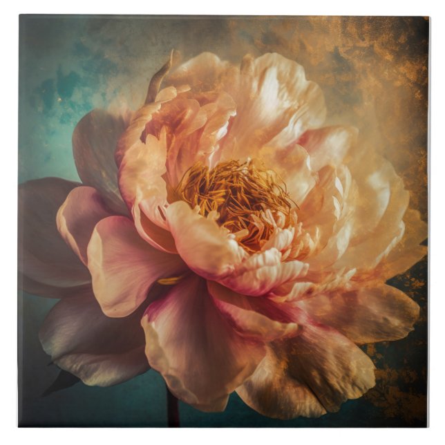 Peach Beauty  Ceramic Tile (Front)