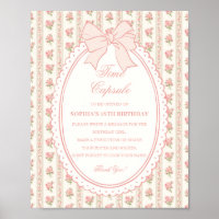 Peach & Beige Fancy Floral Time Capsule Game