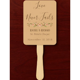 Peach Beige Intrigue Wedding Hand Fan