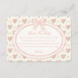 Peach Beige Vintage Floral Books for Baby Insert