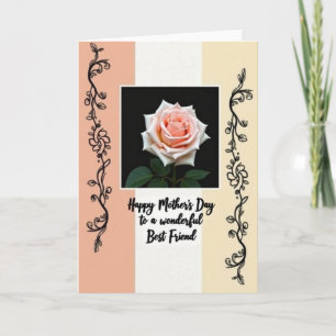 Peach Best Friend Mothers Day Card