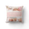 Peach Birth Announcement Throw Pillow