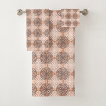 Peach, Black, and White Lace