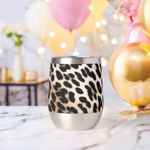 Peach Black Cream Leopard Animal