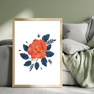 Peach Blossom Floral Art Photo Print
