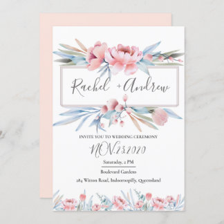 Peach Blossom | Floral Wedding Invitation