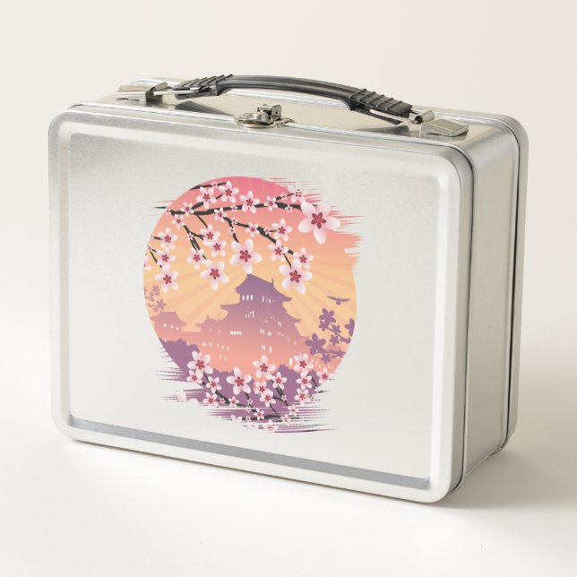 Peach Blossom   Metal Lunch Box (Front)