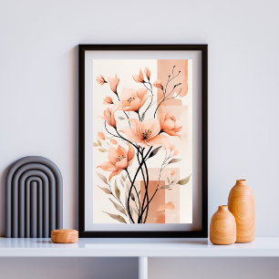 Peach Blossom Minimalism Poster