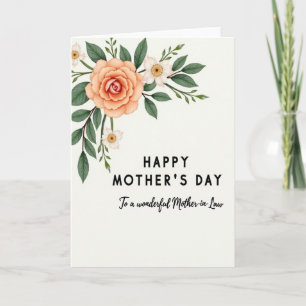 Peach Blossom Mothers Day Wish Card