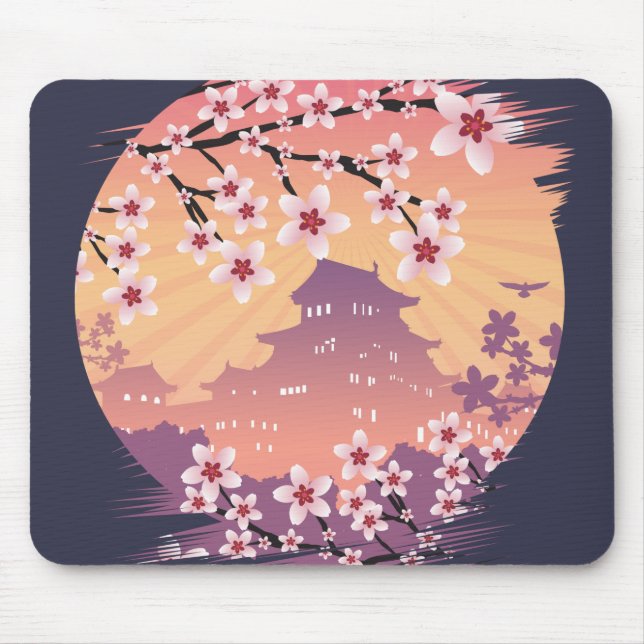 Peach Blossom Mouse Pad (Front)