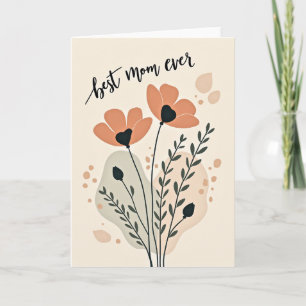 Peach Blossom Mum Love Card