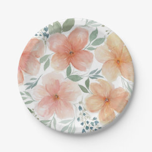 Peach Blossom  Paper Plate