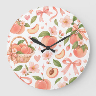 🍑Peach Blossom Picnic Clock