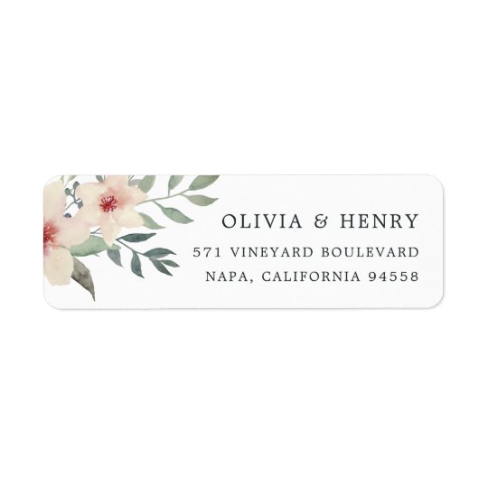Peach Blossom Return Address Return Address Label