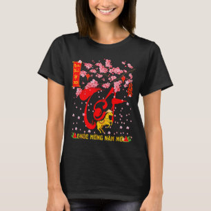 Peach Blossom Vietnamese Lunar New Year Horse 2026 T-Shirt