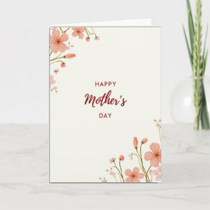 Peach Blossoms Mothers Day Card
