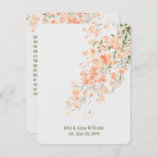 Peach Blossoms Vow Renewal Invitation