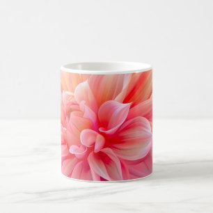 Peach Blush Dahlia Blossom Coffee Mug