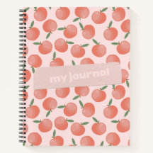 Peach Blush Pink Personalised Journal Notebook
