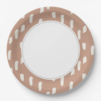 Peach Boho    Paper Plate