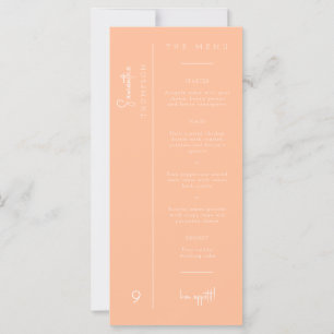 Peach Boho Wedding Thank You Placecard Menu