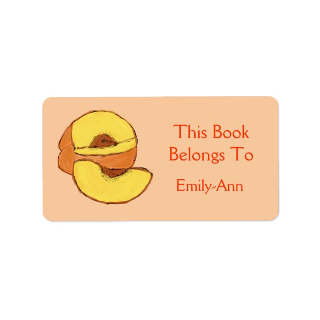 Peach Book Label (Front)