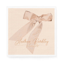 Peach Bow Baby Shower